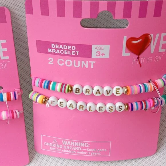 12 New Childrens Beaded Bracelets, NIB, Forever, Besties, Brave, Fearless - Picture 5 of 7